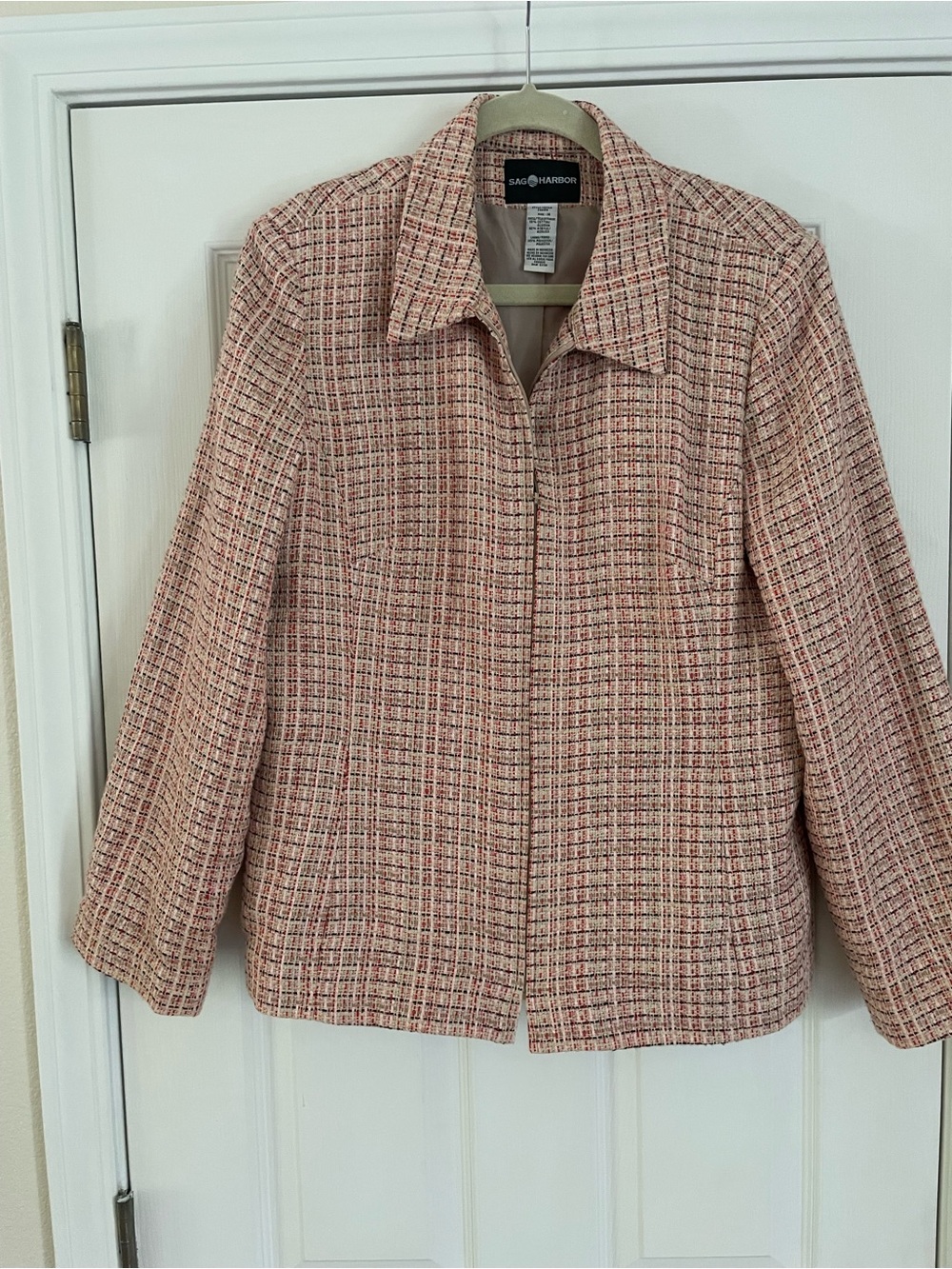 Sag Harbor Pink Multi-Tone Tweed Blazer